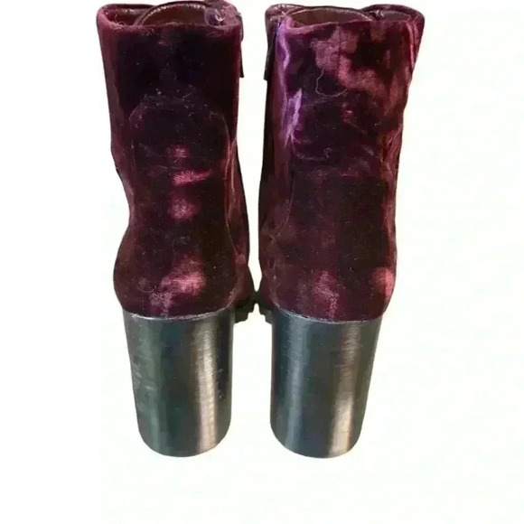 Report Signature Purple Velvet Lace Up Boots. - Picture 5 of 10